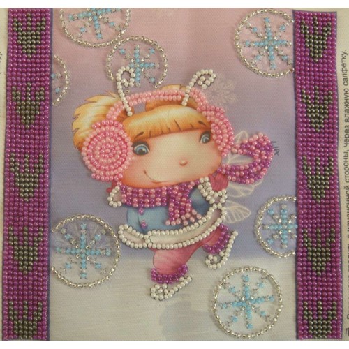 Snow Angel, AM-020 by Abris Art - buy online! ✿ Fast delivery ✿ Factory price ✿ Wholesale and retail ✿ Purchase Sets-mini-for embroidery with beads on canvas