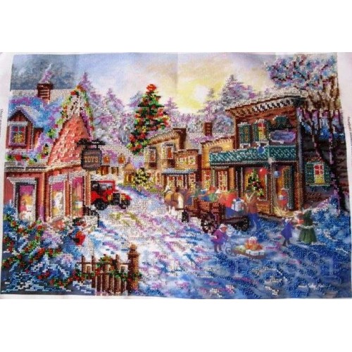 Main Bead Embroidery Kit Merry Yule (Winter tale), AB-219 by Abris Art - buy online! ✿ Fast delivery ✿ Factory price ✿ Wholesale and retail ✿ Purchase Great kits for embroidery with beads