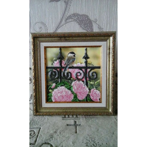 Charts on artistic canvas Titmouse, AC-425 by Abris Art - buy online! ✿ Fast delivery ✿ Factory price ✿ Wholesale and retail ✿ Purchase Scheme for embroidery with beads on canvas (200x200 mm)
