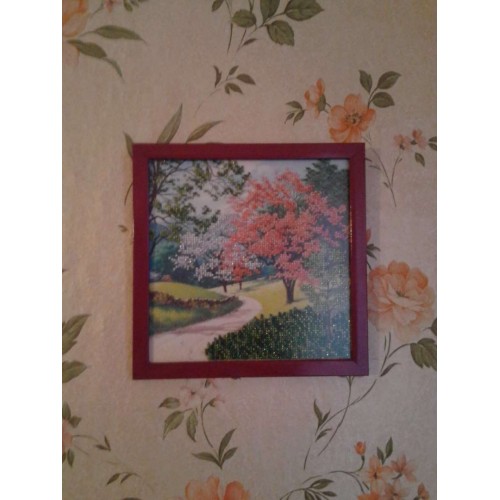 Charts on artistic canvas Blooming Park, AC-418 by Abris Art - buy online! ✿ Fast delivery ✿ Factory price ✿ Wholesale and retail ✿ Purchase Scheme for embroidery with beads on canvas (200x200 mm)