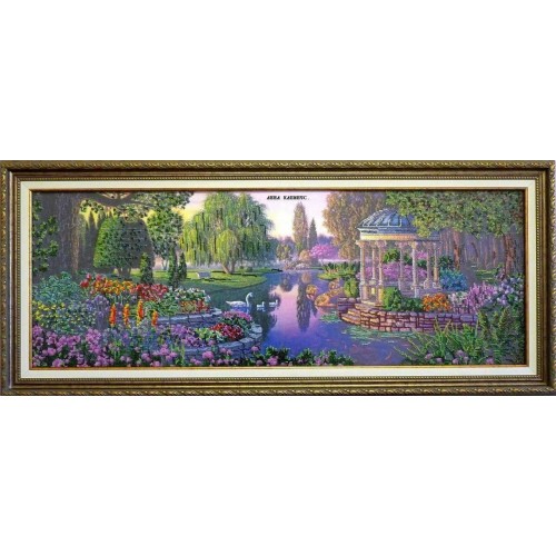 Main Bead Embroidery Kit By the pond (Landscapes), AB-179 by Abris Art - buy online! ✿ Fast delivery ✿ Factory price ✿ Wholesale and retail ✿ Purchase Great kits for embroidery with beads