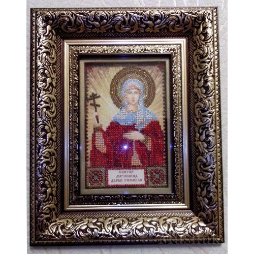 Набір для вишивання бісером на натуральному художньому холсті Свята Дарина, AAM-020 від Абрис Арт - купити з доставкою ✿ Найкраща ціна від виробника ✿ Оптом та в роздріб ✿ Придбати Набори для вишивки бісером іменних міні-ікон