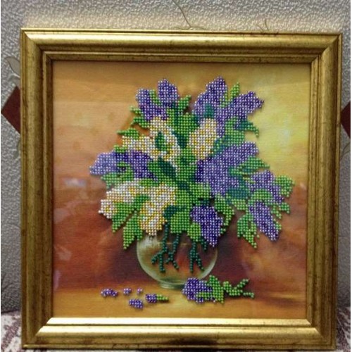 Charts on artistic canvas Lilac, AC-018 by Abris Art - buy online! ✿ Fast delivery ✿ Factory price ✿ Wholesale and retail ✿ Purchase Scheme for embroidery with beads on canvas (200x200 mm)