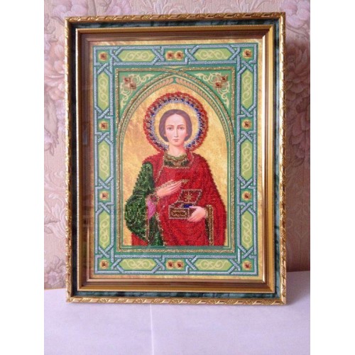 Main Bead Embroidery Kit St. Panteleimon (Icons), AB-062 by Abris Art - buy online! ✿ Fast delivery ✿ Factory price ✿ Wholesale and retail ✿ Purchase Great kits for embroidery with beads