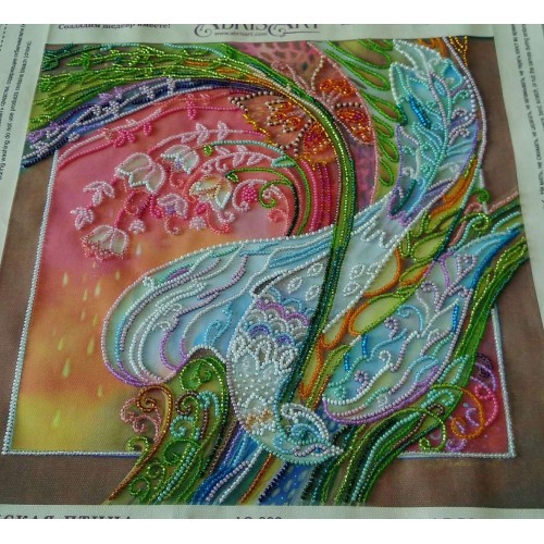 Charts on artistic canvas Paradise bird, AC-303 by Abris Art - buy online! ✿ Fast delivery ✿ Factory price ✿ Wholesale and retail ✿ Purchase Large schemes for embroidery with beads on canvas (300x300 mm)
