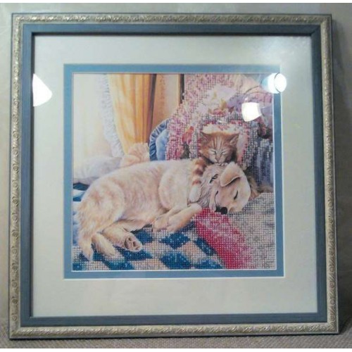 Charts on artistic canvas In a tender embrace, AC-456 by Abris Art - buy online! ✿ Fast delivery ✿ Factory price ✿ Wholesale and retail ✿ Purchase Scheme for embroidery with beads on canvas (200x200 mm)