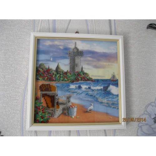 Charts on artistic canvas Lighthouse, AC-049 by Abris Art - buy online! ✿ Fast delivery ✿ Factory price ✿ Wholesale and retail ✿ Purchase Scheme for embroidery with beads on canvas (200x200 mm)