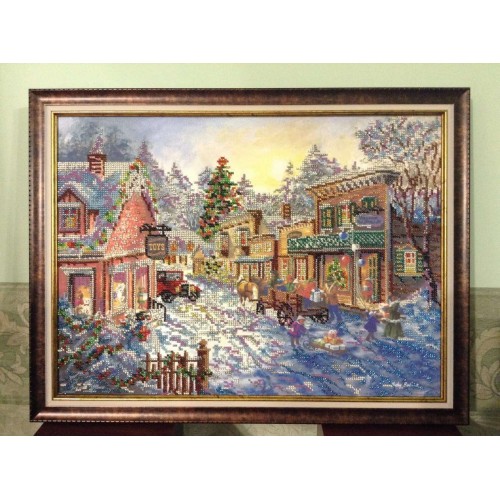 Main Bead Embroidery Kit Merry Yule (Winter tale), AB-219 by Abris Art - buy online! ✿ Fast delivery ✿ Factory price ✿ Wholesale and retail ✿ Purchase Great kits for embroidery with beads
