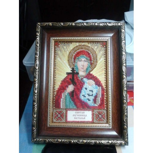 Набір для вишивання бісером на натуральному художньому холсті Свята Наталя, AAM-008 від Абрис Арт - купити з доставкою ✿ Найкраща ціна від виробника ✿ Оптом та в роздріб ✿ Придбати Набори для вишивки бісером іменних міні-ікон