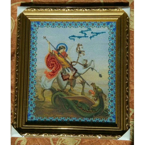 Main Bead Embroidery Kit St. George the Victorious (Icons), AB-029 by Abris Art - buy online! ✿ Fast delivery ✿ Factory price ✿ Wholesale and retail ✿ Purchase Great kits for embroidery with beads