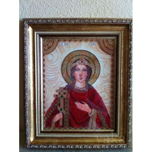 Набір для вишивання бісером на натуральному художньому холсті Свята Ірина, AA-006 від Абрис Арт - купити з доставкою ✿ Найкраща ціна від виробника ✿ Оптом та в роздріб ✿ Придбати Набори для вишивки бісером великих іменних ікон