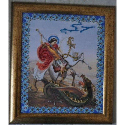 Main Bead Embroidery Kit St. George the Victorious (Icons), AB-029 by Abris Art - buy online! ✿ Fast delivery ✿ Factory price ✿ Wholesale and retail ✿ Purchase Great kits for embroidery with beads