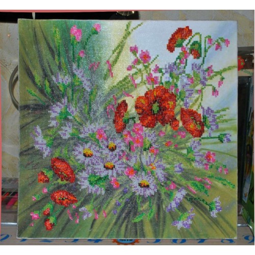 Charts on artistic canvas Splashes of Summer, AC-122 by Abris Art - buy online! ✿ Fast delivery ✿ Factory price ✿ Wholesale and retail ✿ Purchase Large schemes for embroidery with beads on canvas (300x300 mm)