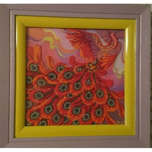 Charts on artistic canvas Firebird, AC-445 by Abris Art - buy online! ✿ Fast delivery ✿ Factory price ✿ Wholesale and retail ✿ Purchase Scheme for embroidery with beads on canvas (200x200 mm)