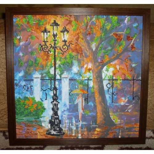 Charts on artistic canvas Evening Promenade, AC-130 by Abris Art - buy online! ✿ Fast delivery ✿ Factory price ✿ Wholesale and retail ✿ Purchase Large schemes for embroidery with beads on canvas (300x300 mm)