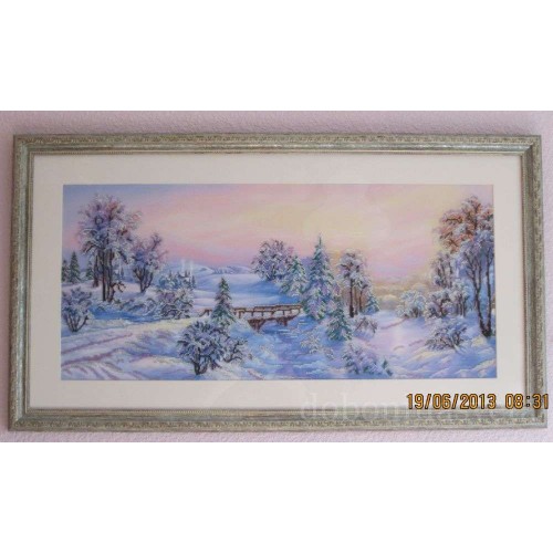 Main Bead Embroidery Kit Bewitched forest (Winter tale), AB-209 by Abris Art - buy online! ✿ Fast delivery ✿ Factory price ✿ Wholesale and retail ✿ Purchase Great kits for embroidery with beads