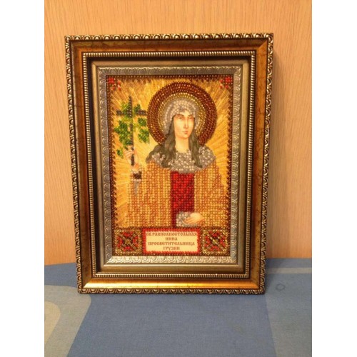 Набір для вишивання бісером на натуральному художньому холсті Свята Ніна, AAM-056 від Абрис Арт - купити з доставкою ✿ Найкраща ціна від виробника ✿ Оптом та в роздріб ✿ Придбати Набори для вишивки бісером іменних міні-ікон