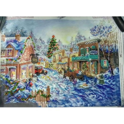 Main Bead Embroidery Kit Merry Yule (Winter tale), AB-219 by Abris Art - buy online! ✿ Fast delivery ✿ Factory price ✿ Wholesale and retail ✿ Purchase Great kits for embroidery with beads