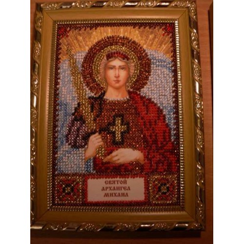 St.Icons Mini Bead embroidery kits St. Michael, AAM-010 by Abris Art - buy online! ✿ Fast delivery ✿ Factory price ✿ Wholesale and retail ✿ Purchase Kits for beadwork personal mini-icons