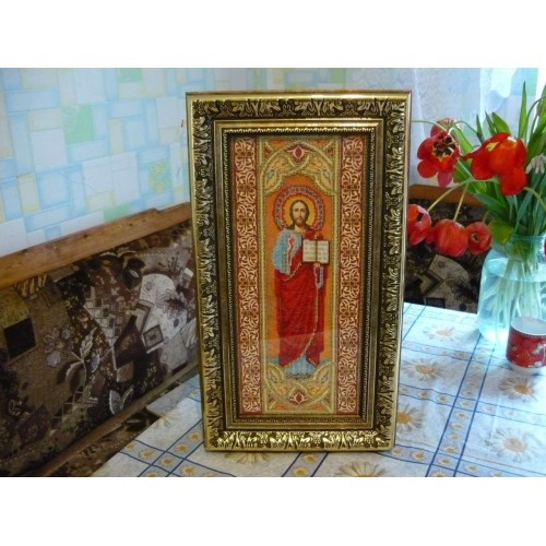 Main Bead Embroidery Kit Jesus (Icons), AB-061 by Abris Art - buy online! ✿ Fast delivery ✿ Factory price ✿ Wholesale and retail ✿ Purchase Great kits for embroidery with beads