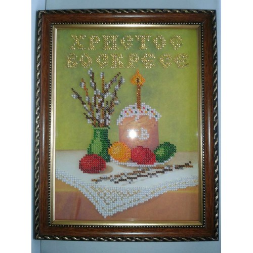Jesus is Risen!, AC-027 by Abris Art - buy online! ✿ Fast delivery ✿ Factory price ✿ Wholesale and retail ✿ Purchase Scheme for embroidery with beads on canvas (200x200 mm)