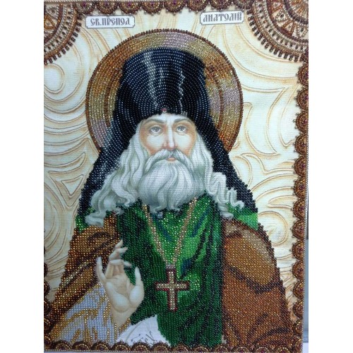Набір для вишивання бісером на натуральному художньому холсті Святий Анатолій, AA-051 від Абрис Арт - купити з доставкою ✿ Найкраща ціна від виробника ✿ Оптом та в роздріб ✿ Придбати Набори для вишивки бісером великих іменних ікон