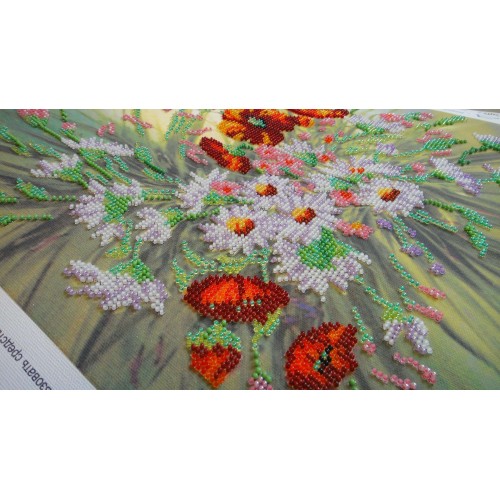 Charts on artistic canvas Splashes of Summer, AC-122 by Abris Art - buy online! ✿ Fast delivery ✿ Factory price ✿ Wholesale and retail ✿ Purchase Large schemes for embroidery with beads on canvas (300x300 mm)