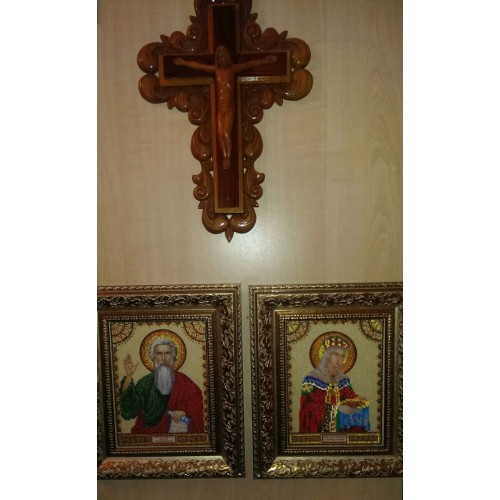 Icons charts on artistic canvas St. Andrew, ACK-002 by Abris Art - buy online! ✿ Fast delivery ✿ Factory price ✿ Wholesale and retail ✿ Purchase The scheme for embroidery with beads icons on canvas