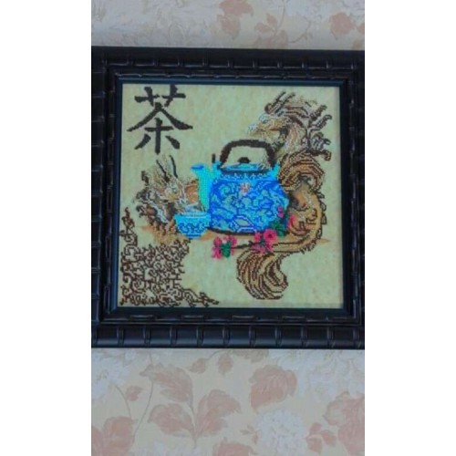 Chinese tea-time, AB-113 by Abris Art - buy online! ✿ Fast delivery ✿ Factory price ✿ Wholesale and retail ✿ Purchase Great kits for embroidery with beads