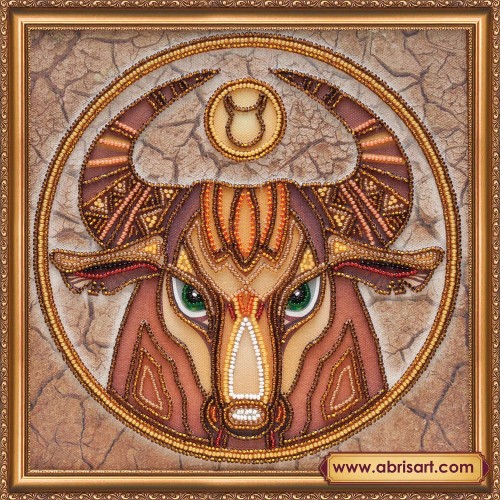 Main Bead Embroidery Kit Taurus (Zodiac signs), AB-332-02 by Abris Art - buy online! ✿ Fast delivery ✿ Factory price ✿ Wholesale and retail ✿ Purchase Great kits for embroidery with beads