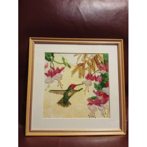 Colibri, AC-487 by Abris Art - buy online! ✿ Fast delivery ✿ Factory price ✿ Wholesale and retail ✿ Purchase Scheme for embroidery with beads on canvas (200x200 mm)