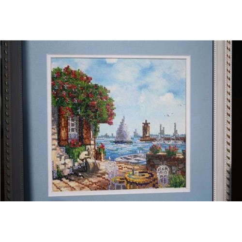 Charts on artistic canvas On Shore, AC-062 by Abris Art - buy online! ✿ Fast delivery ✿ Factory price ✿ Wholesale and retail ✿ Purchase Scheme for embroidery with beads on canvas (200x200 mm)