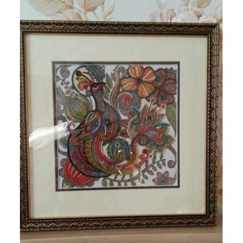 Charts on artistic canvas Fairy tale bird, AC-478 by Abris Art - buy online! ✿ Fast delivery ✿ Factory price ✿ Wholesale and retail ✿ Purchase Scheme for embroidery with beads on canvas (200x200 mm)