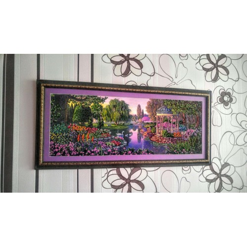 Main Bead Embroidery Kit By the pond (Landscapes), AB-179 by Abris Art - buy online! ✿ Fast delivery ✿ Factory price ✿ Wholesale and retail ✿ Purchase Great kits for embroidery with beads