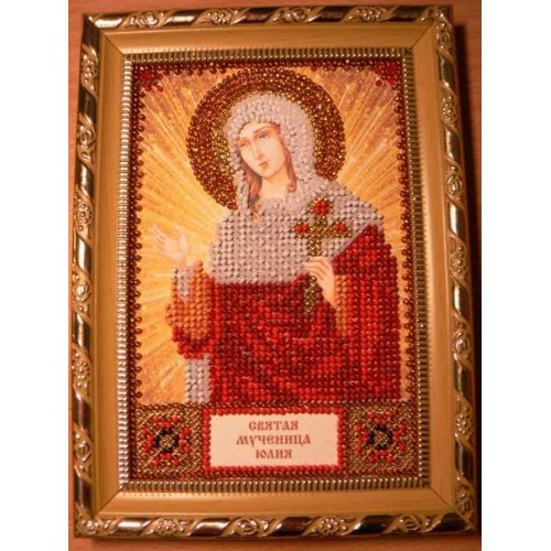 Набір для вишивання бісером на натуральному художньому холсті Свята Юлія, AAM-038 від Абрис Арт - купити з доставкою ✿ Найкраща ціна від виробника ✿ Оптом та в роздріб ✿ Придбати Набори для вишивки бісером іменних міні-ікон
