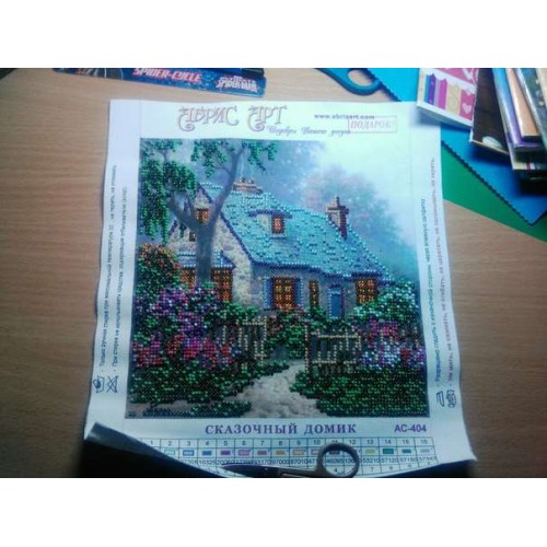 Charts on artistic canvas Fairytale House, AC-404 by Abris Art - buy online! ✿ Fast delivery ✿ Factory price ✿ Wholesale and retail ✿ Purchase Scheme for embroidery with beads on canvas (200x200 mm)