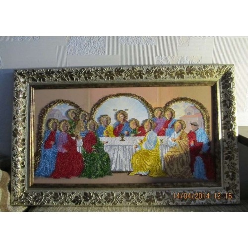 Main Bead Embroidery Kit The last supper (Icons), AB-109 by Abris Art - buy online! ✿ Fast delivery ✿ Factory price ✿ Wholesale and retail ✿ Purchase Great kits for embroidery with beads