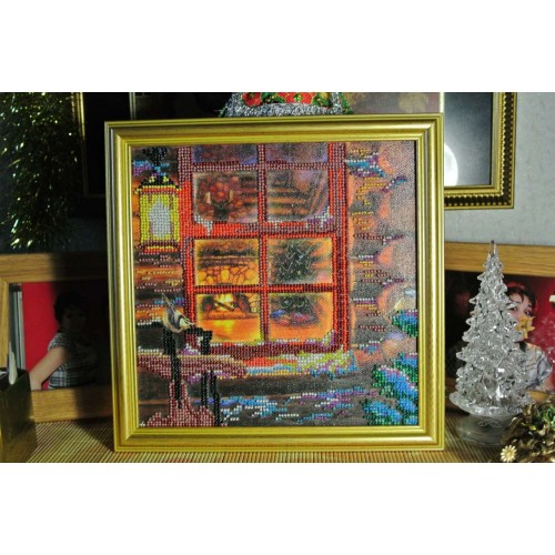 Charts on artistic canvas Christmas Eve, AC-072 by Abris Art - buy online! ✿ Fast delivery ✿ Factory price ✿ Wholesale and retail ✿ Purchase Scheme for embroidery with beads on canvas (200x200 mm)