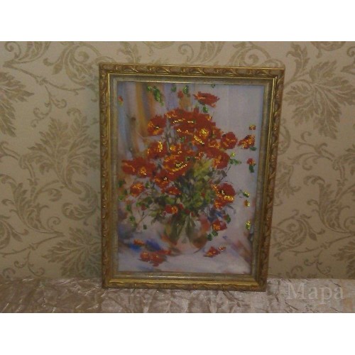 Main Bead Embroidery Kit Poppies (Flowers), AB-009 by Abris Art - buy online! ✿ Fast delivery ✿ Factory price ✿ Wholesale and retail ✿ Purchase Great kits for embroidery with beads