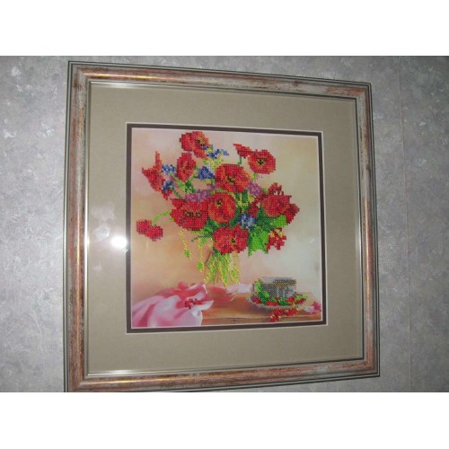 Charts on artistic canvas Morning Tea, AC-022 by Abris Art - buy online! ✿ Fast delivery ✿ Factory price ✿ Wholesale and retail ✿ Purchase Scheme for embroidery with beads on canvas (200x200 mm)