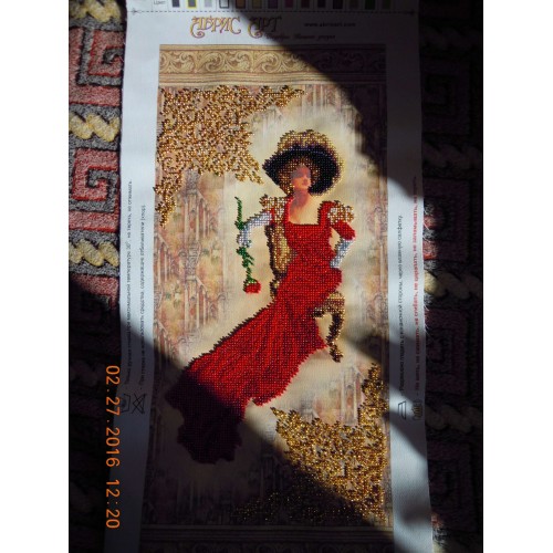 Main Bead Embroidery Kit Lady Rose (Romanticism), AB-156 by Abris Art - buy online! ✿ Fast delivery ✿ Factory price ✿ Wholesale and retail ✿ Purchase Great kits for embroidery with beads