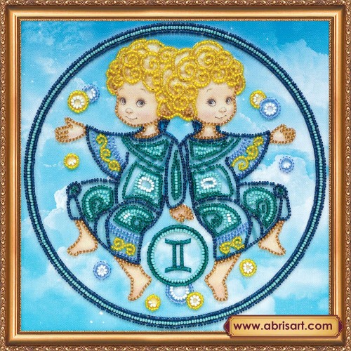Main Bead Embroidery Kit Gemini (Zodiac signs), AB-332-03 by Abris Art - buy online! ✿ Fast delivery ✿ Factory price ✿ Wholesale and retail ✿ Purchase Great kits for embroidery with beads Main Bead Embroidery Kit Gemini (Zodiac signs), AB-332-03 by Abris Art - buy online! ✿ Fast delivery ✿ Factory price ✿ Wholesale and retail ✿ Purchase Great kits for embroidery with beads