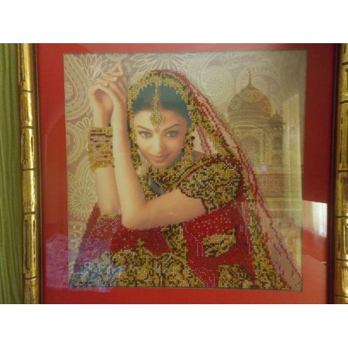 Charts on artistic canvas Flowers of India, AC-142 by Abris Art - buy online! ✿ Fast delivery ✿ Factory price ✿ Wholesale and retail ✿ Purchase Large schemes for embroidery with beads on canvas (300x300 mm)