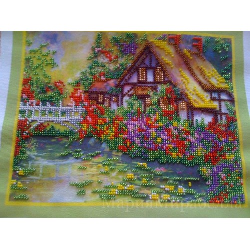 Main Bead Embroidery Kit The old bridge (Landscapes), AB-026 by Abris Art - buy online! ✿ Fast delivery ✿ Factory price ✿ Wholesale and retail ✿ Purchase Great kits for embroidery with beads