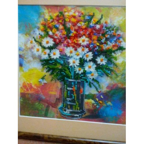 Charts on artistic canvas Floral Cocktail, AC-064 by Abris Art - buy online! ✿ Fast delivery ✿ Factory price ✿ Wholesale and retail ✿ Purchase Scheme for embroidery with beads on canvas (200x200 mm)