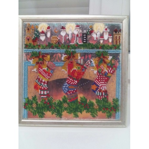 Charts on artistic canvas Christmas Gifts, AC-075 by Abris Art - buy online! ✿ Fast delivery ✿ Factory price ✿ Wholesale and retail ✿ Purchase Scheme for embroidery with beads on canvas (200x200 mm)