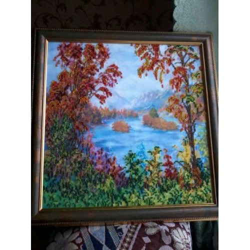 Charts on artistic canvas Autumn Tale, AC-195 by Abris Art - buy online! ✿ Fast delivery ✿ Factory price ✿ Wholesale and retail ✿ Purchase Large schemes for embroidery with beads on canvas (300x300 mm)