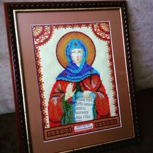 Icons charts on artistic canvas St. Pauline, ACK-125 by Abris Art - buy online! ✿ Fast delivery ✿ Factory price ✿ Wholesale and retail ✿ Purchase The scheme for embroidery with beads icons on canvas
