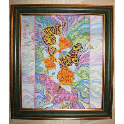 Charts on artistic canvas Moths, AC-106 by Abris Art - buy online! ✿ Fast delivery ✿ Factory price ✿ Wholesale and retail ✿ Purchase Large schemes for embroidery with beads on canvas (300x300 mm)