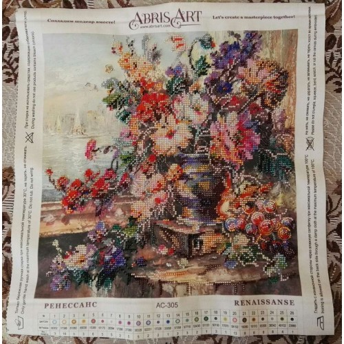 Charts on artistic canvas Renaissance, AC-305 by Abris Art - buy online! ✿ Fast delivery ✿ Factory price ✿ Wholesale and retail ✿ Purchase Large schemes for embroidery with beads on canvas (300x300 mm)